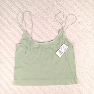 LA Hearts Women Green Spaghetti Strap Tank Top